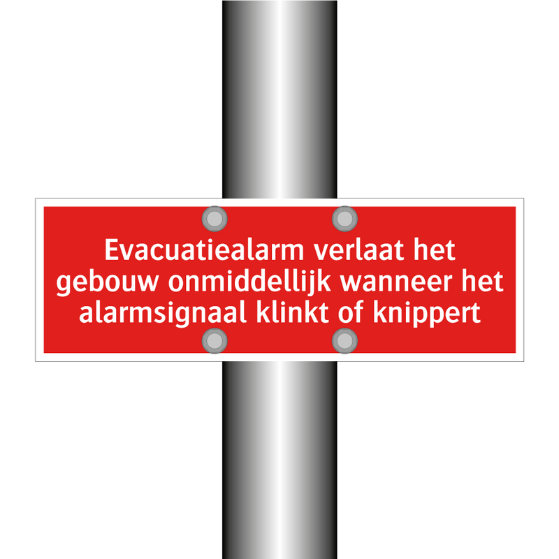 Evacuatiealarm verlaat het gebouw onmiddellijk wanneer het alarmsignaal /.../