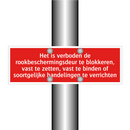 Het is verboden de rookbeschermingsdeur te blokkeren, vast te /.../