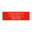 Brandblusser Water Geschikt voor het blussen van: - Hout, Papier, /.../