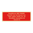 Brandblusser ABC POEDER Geschikt voor het blussen van: -Hout, /.../