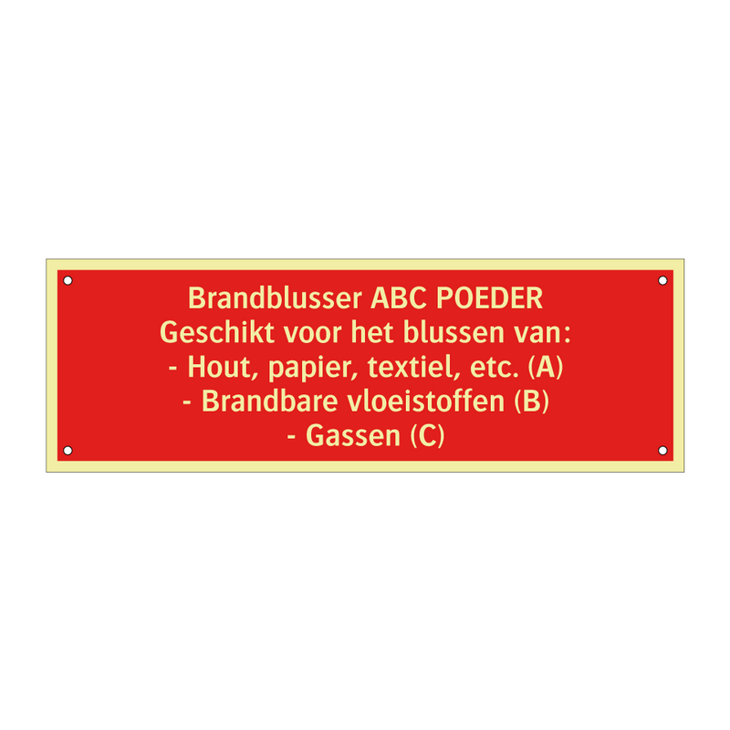 Brandblusser ABC POEDER Geschikt voor het blussen van: -Hout, /.../