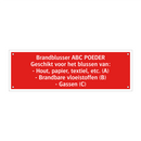 Brandblusser ABC POEDER Geschikt voor het blussen van: -Hout, /.../