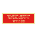 HANDSPROEIER - WATERPATRON Geschikt voor het blussen van: - /.../