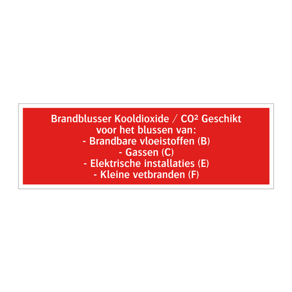 Brandblusser Kooldioxide / CO² Geschikt voor het blussen van: /.../