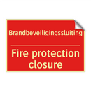Brandbeveiligingssluiting - Fire protection closure