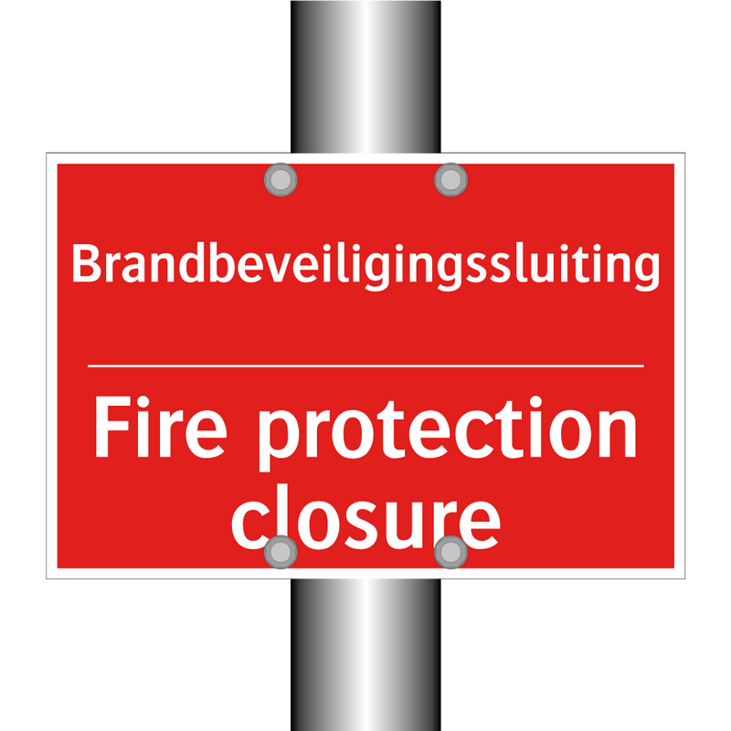 Brandbeveiligingssluiting - Fire protection closure