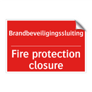 Brandbeveiligingssluiting - Fire protection closure