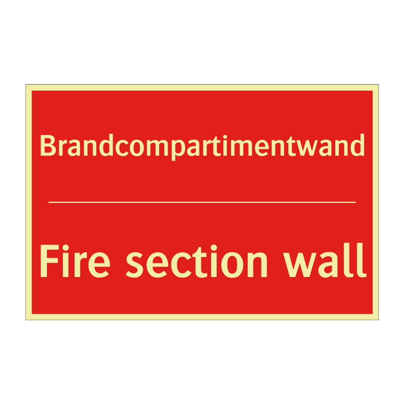 Brandcompartimentwand - Fire section wall