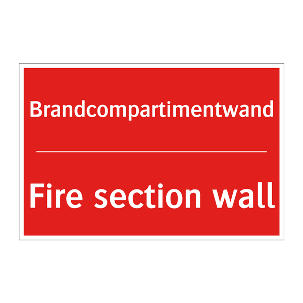 Brandcompartimentwand - Fire section wall