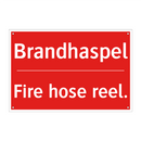 Brandhaspel - Fire hose reel.