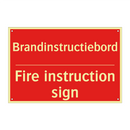 Brandinstructiebord - Fire instruction sign