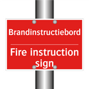 Brandinstructiebord - Fire instruction sign