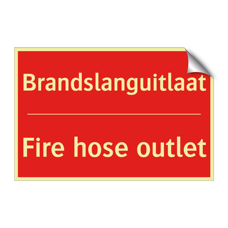 Brandslanguitlaat - Fire hose outlet