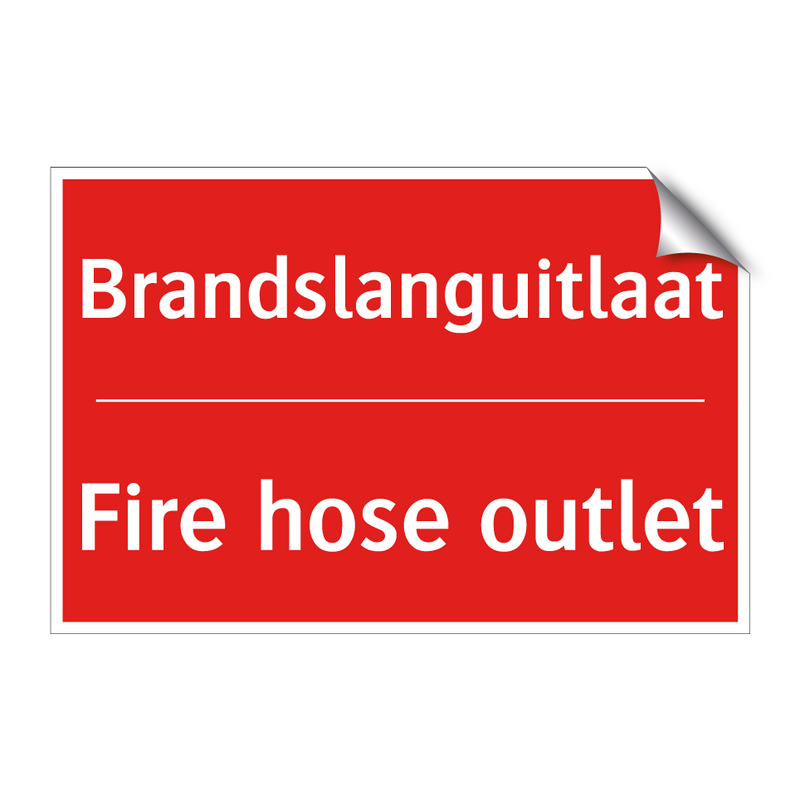 Brandslanguitlaat - Fire hose outlet