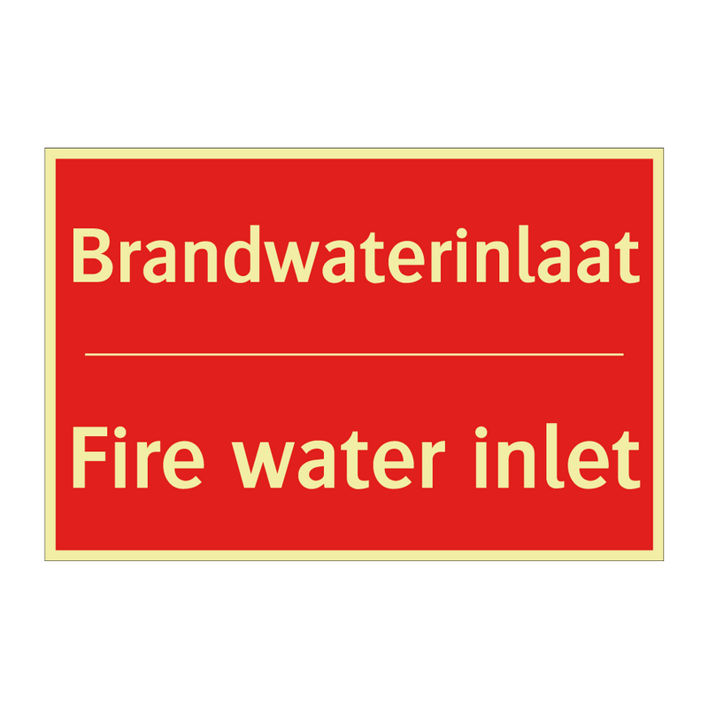 Brandwaterinlaat - Fire water inlet