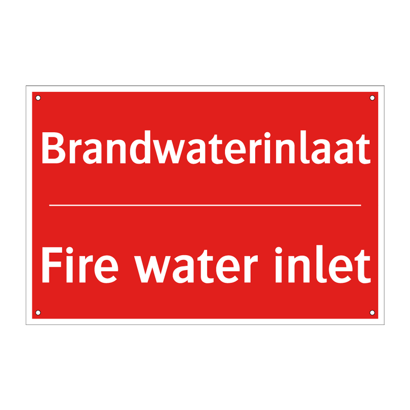 Brandwaterinlaat - Fire water inlet