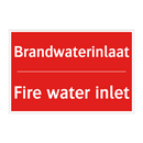 Brandwaterinlaat - Fire water inlet