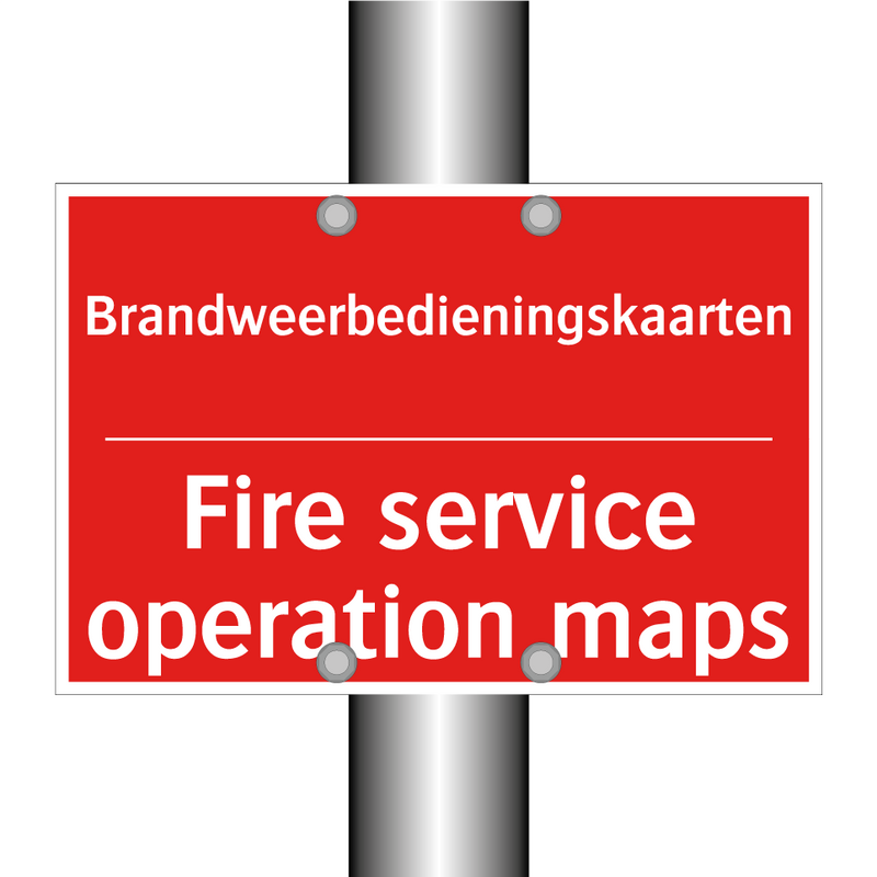 Brandweerbedieningskaarten - Fire service operation maps