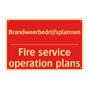 Brandweerbedrijfsplannen - Fire service operation plans