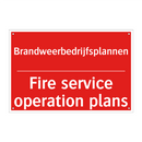 Brandweerbedrijfsplannen - Fire service operation plans