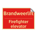 Brandweerlift - Firefighter elevator