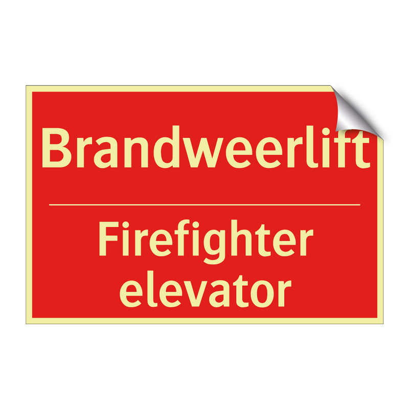 Brandweerlift - Firefighter elevator