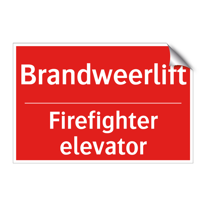 Brandweerlift - Firefighter elevator