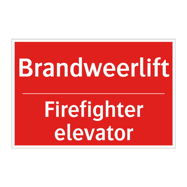 Brandweerlift - Firefighter elevator
