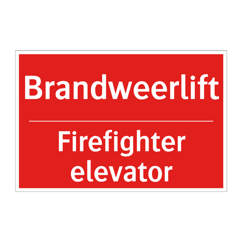 Brandweerlift - Firefighter elevator