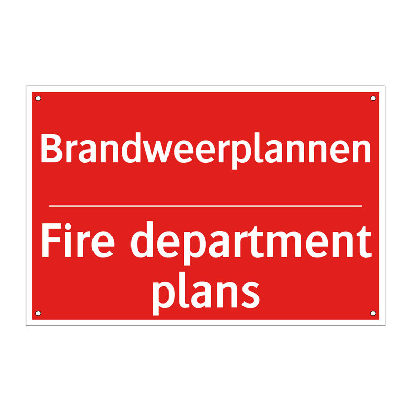 Brandweerplannen - Fire department plans