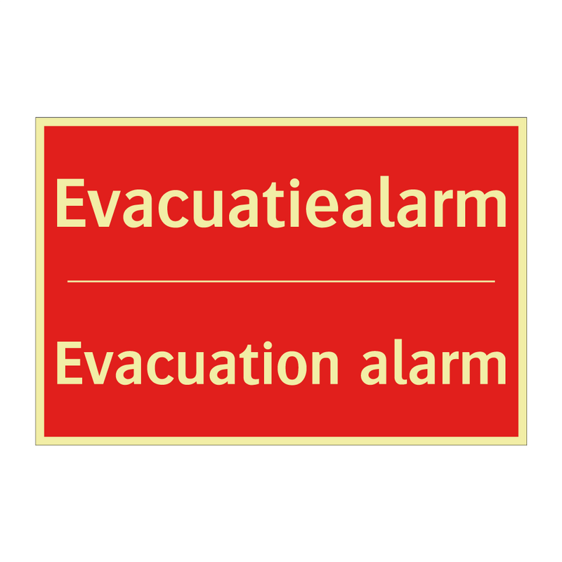 Evacuatiealarm - Evacuation alarm