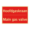 Hoofdgaskraan - Main gas valve