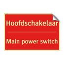 Hoofdschakelaar - Main power switch