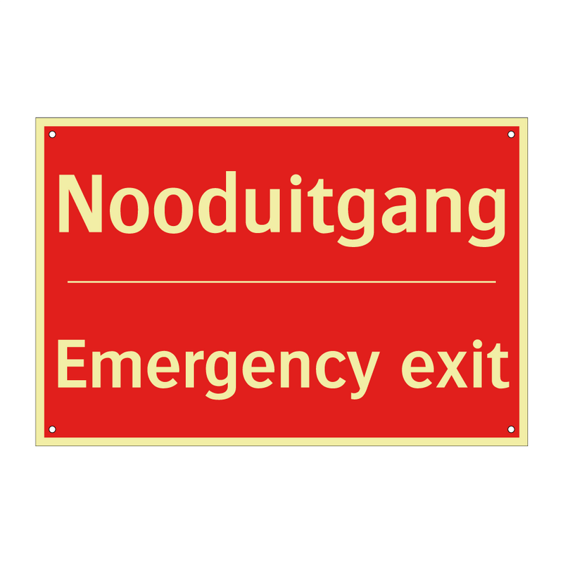 Nooduitgang - Emergency exit