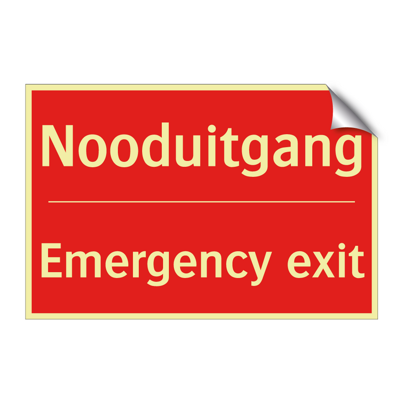 Nooduitgang - Emergency exit