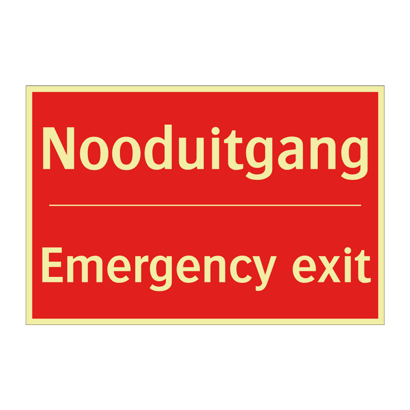 Nooduitgang - Emergency exit