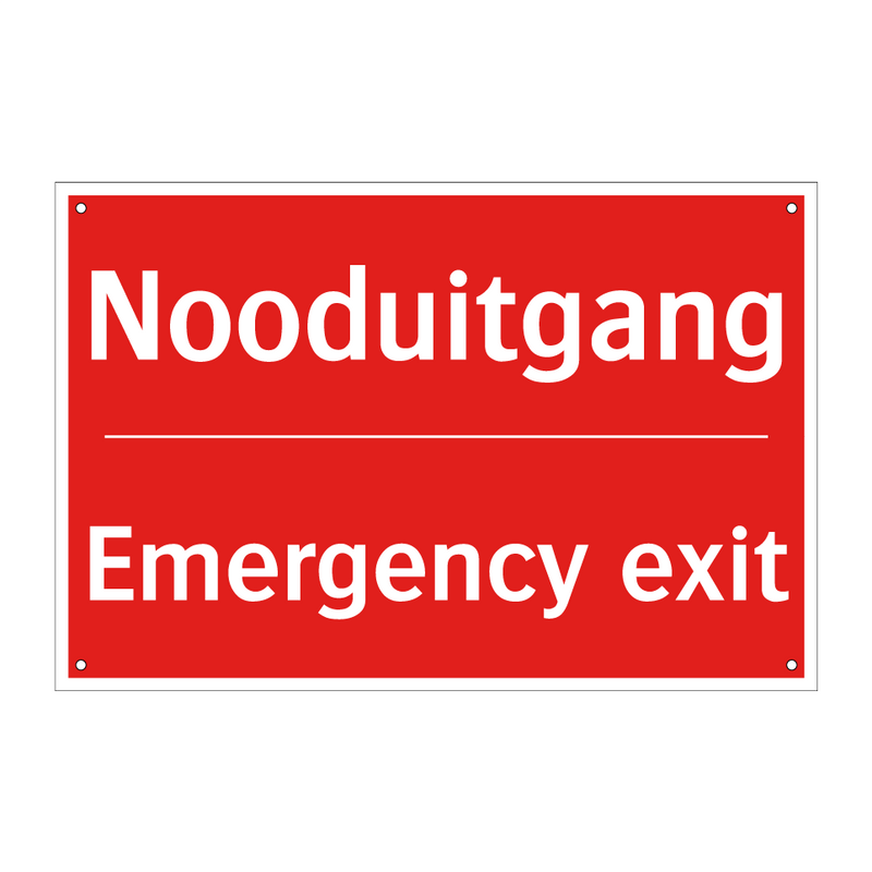 Nooduitgang - Emergency exit