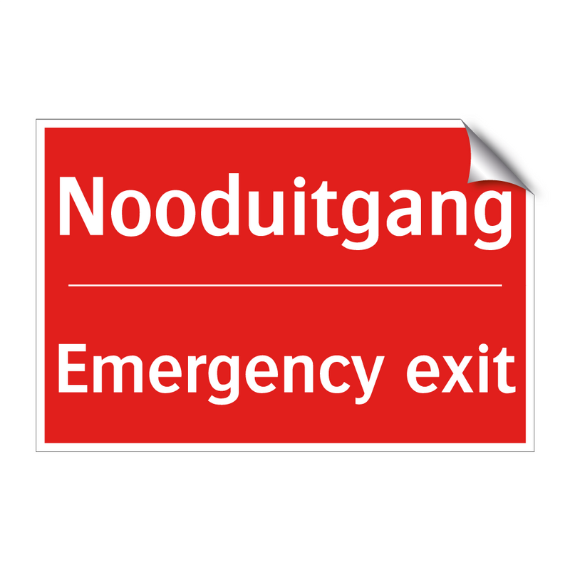 Nooduitgang - Emergency exit