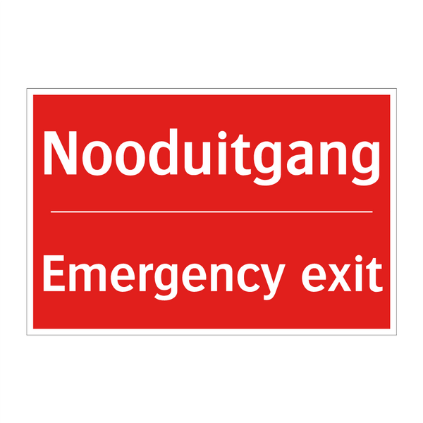 Nooduitgang - Emergency exit