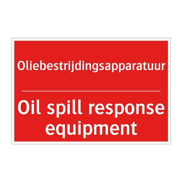 Oliebestrijdingsapparatuur - Oil spill response equipment