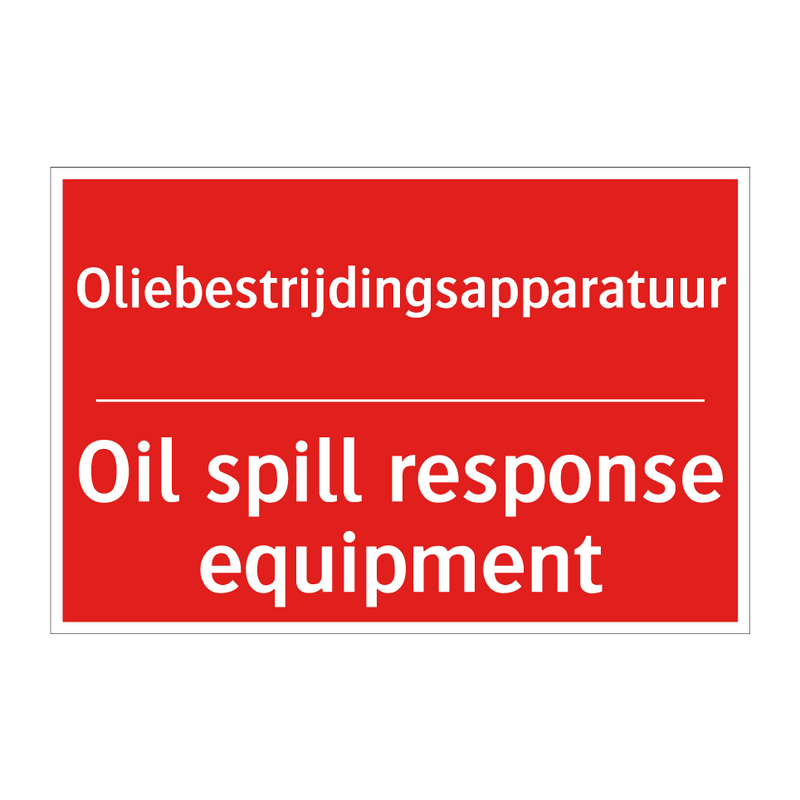 Oliebestrijdingsapparatuur - Oil spill response equipment