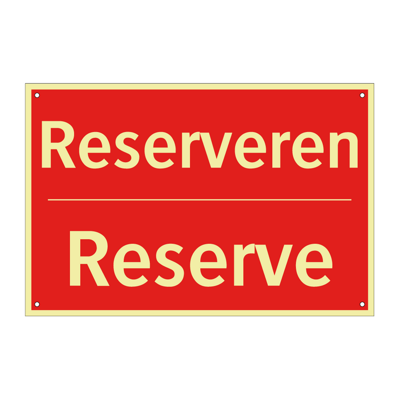 Reserveren - Reserve