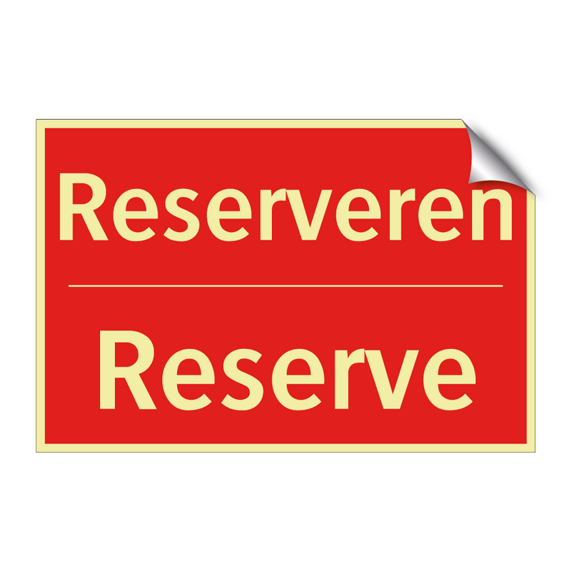 Reserveren - Reserve