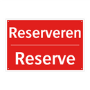 Reserveren - Reserve