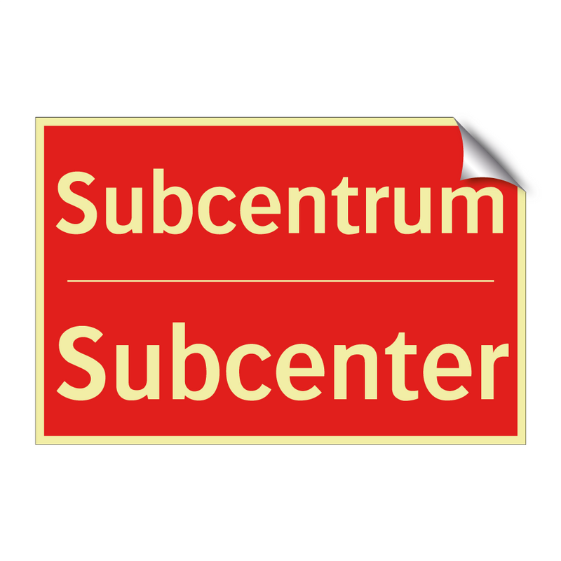 Subcentrum - Subcenter