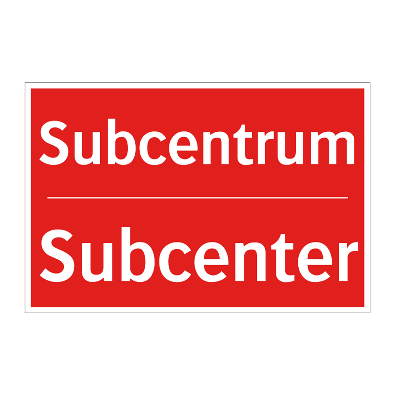 Subcentrum - Subcenter