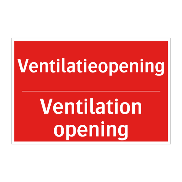 Ventilatieopening - Ventilation opening