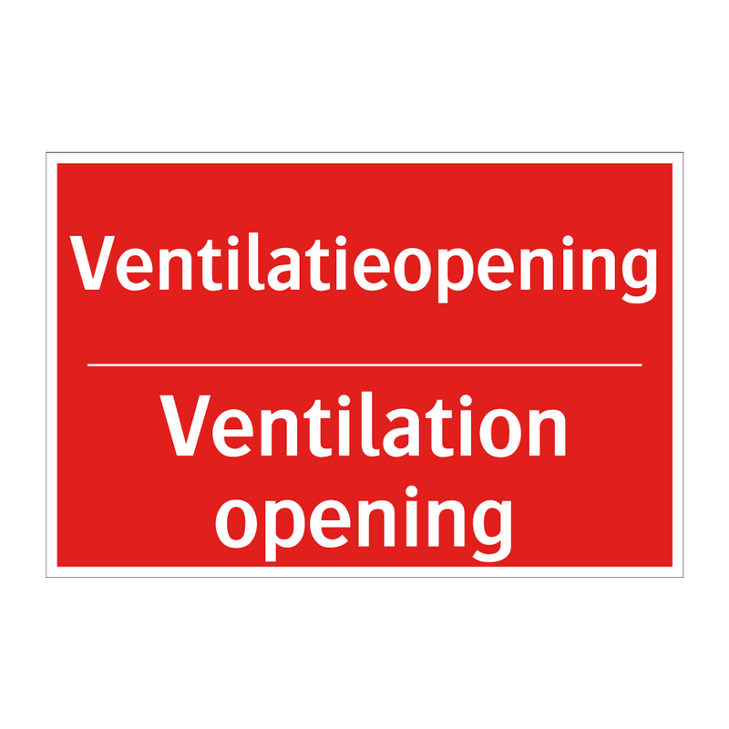 Ventilatieopening - Ventilation opening