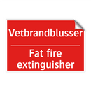 Vetbrandblusser - Fat fire extinguisher
