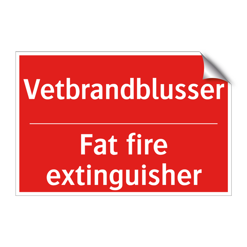 Vetbrandblusser - Fat fire extinguisher
